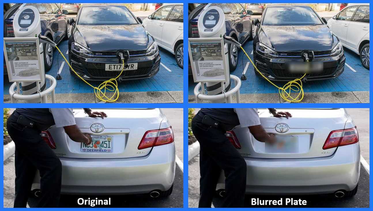 how to blur number plate in photo online free