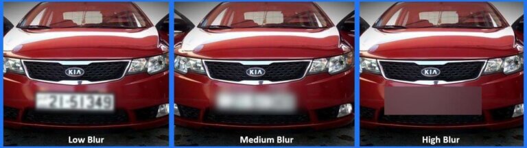 Blur Number Plate Red