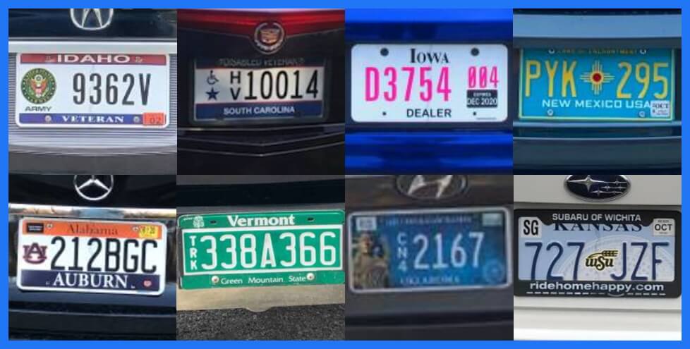 Difficult license plate recognition USA