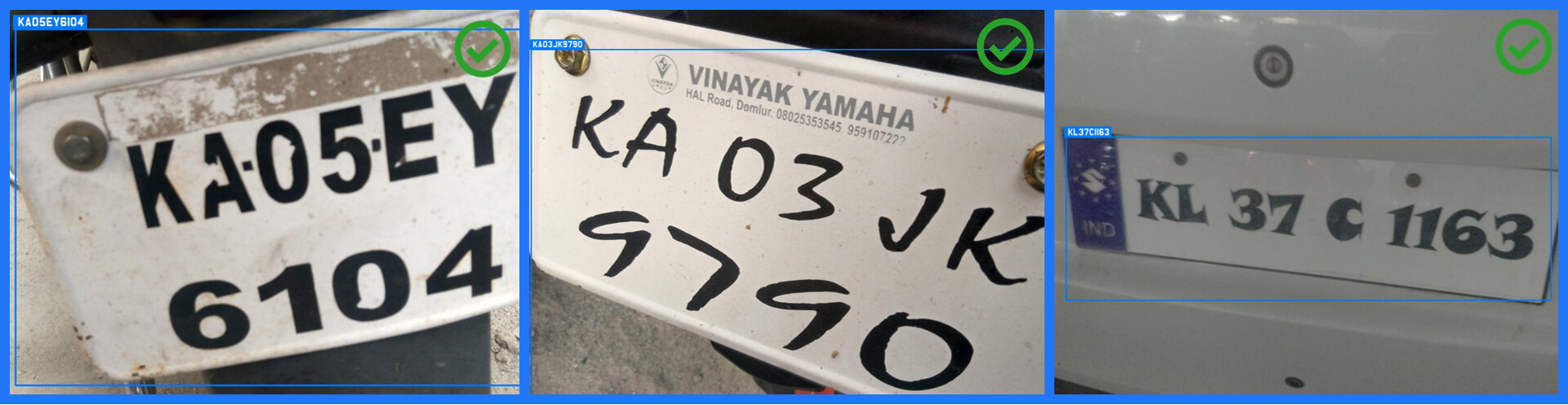 ALPR ANPR Results License Plates with tough characters