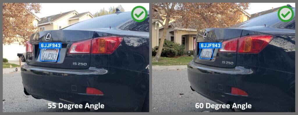 Open ALPR alternative for license plates at an angle
