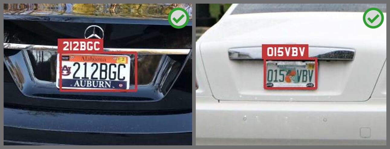 OpenALPR comparison for icons on plates