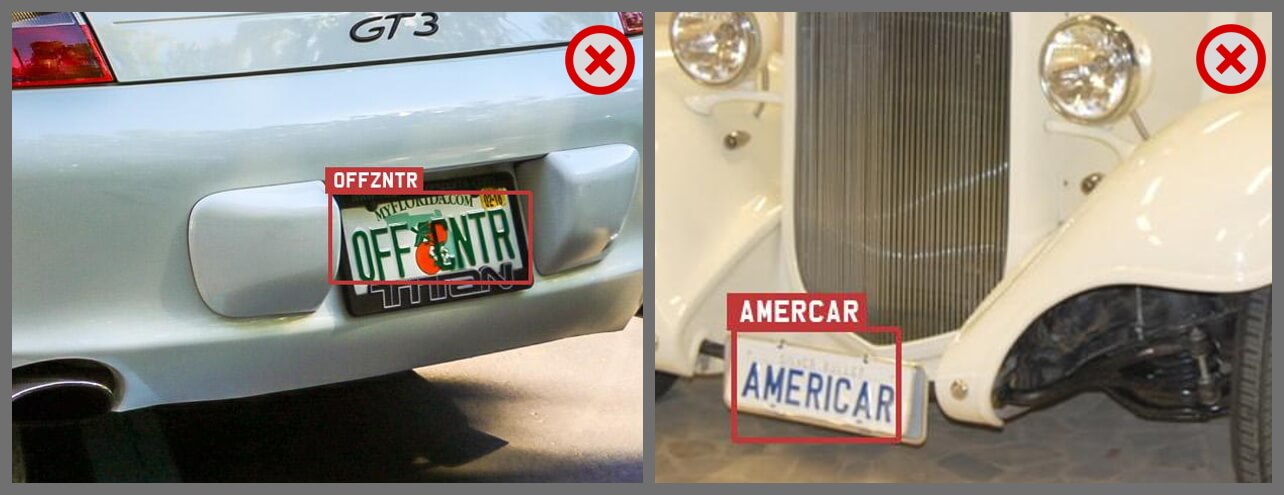 OpenALPR comparison for vanity license plates