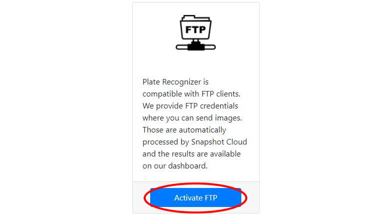 Camera ALPR FTP license plate recognition