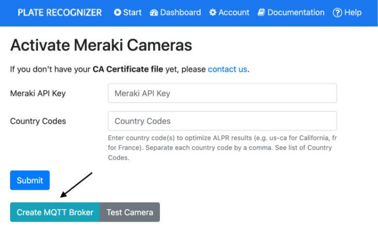 Meraki Camera License Plate Recognition Auto Configure MQTT